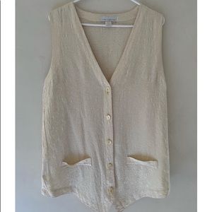 Vintage The Limited 100% Rayon cream top - Size S - Circa 80’s